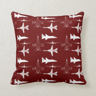 Aircraft airplanes boys flying throw pillow