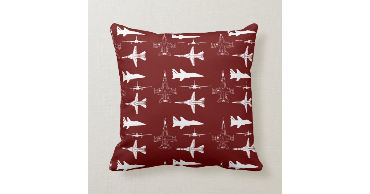 Aircraft airplanes boys flying throw pillow