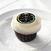 Aircraft Airspeed Indicator Edible Frosting Rounds (Cupcake)