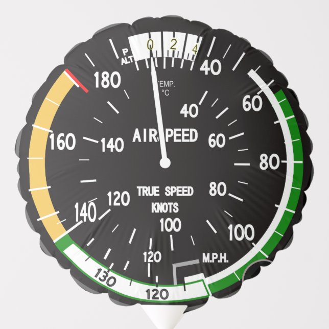 Aircraft Airspeed Indicator Flight Instrument Balloon (Front)
