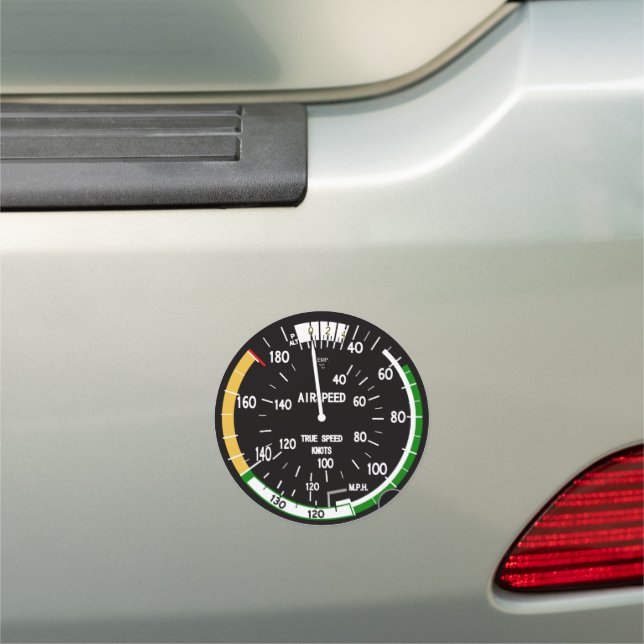 Aircraft Airspeed Indicator Flight Instrument Car Magnet (In Situ)