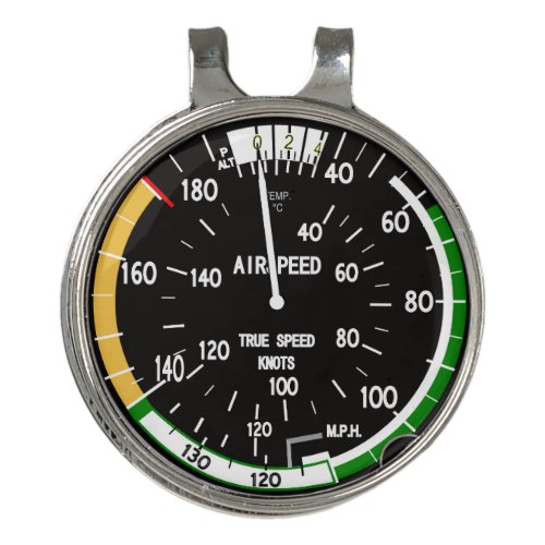 Aircraft Airspeed Indicator Flight Instrument Golf Hat Clip