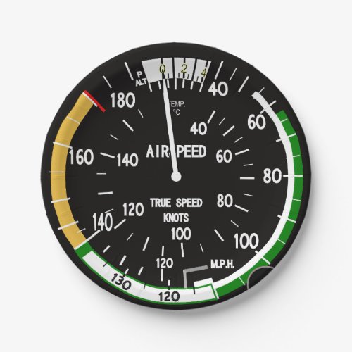 Aircraft Airspeed Indicator Flight Instrument Paper Plates