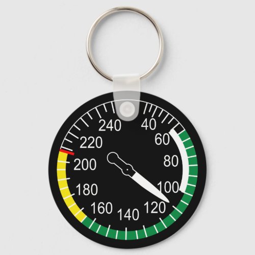 Aircraft Airspeed Indicator Keychain