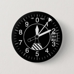 Aircraft Altimeter Gauge Button