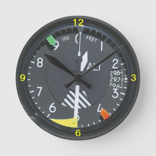 Aircraft Altimeter Indicator Gauge Wall clock