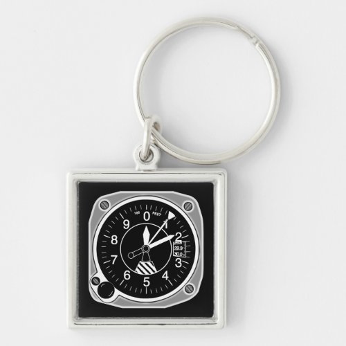 Aircraft Altimeter Instrument Keychain