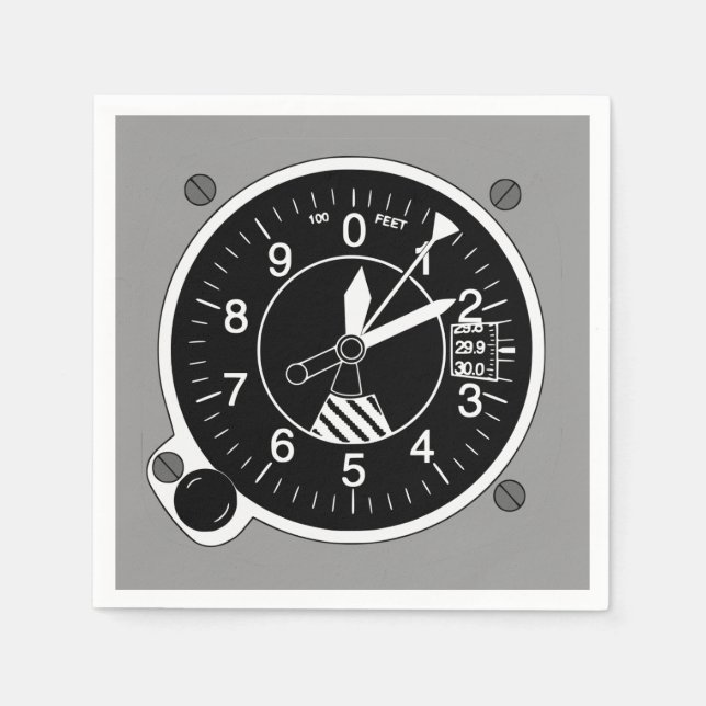Aircraft Altimeter Napkins (Front)