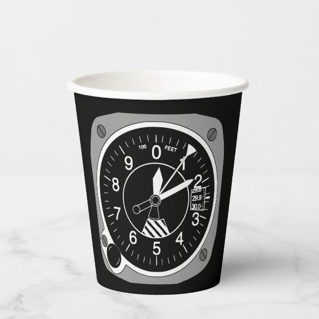 Aircraft Altimeter Paper Cups (Front)