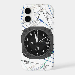 Aircraft Altimeter Sectional Map iPhone 17 Case