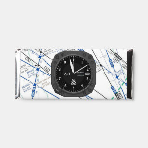 Aircraft Altimeter Sectional Map Hershey Bar Favors