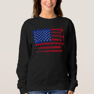 Aircraft American Flag Airplane Pilot 4th Of July  Sweatshirt