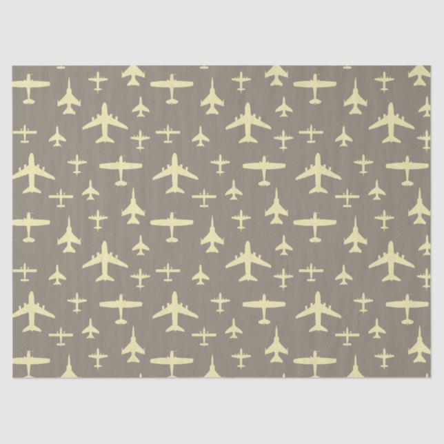 Aircraft Aviation Themed Aeroplanes Tissue Paper (Front)