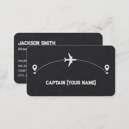 Aircraft Captain Custom QR Code Business Card