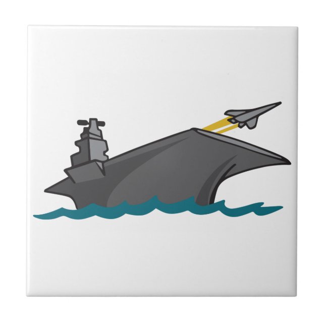 Aircraft Carrier Ceramic Tile (Front)