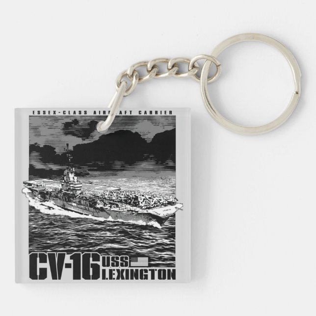 Aircraft carrier CV-16 Keychain (Back)