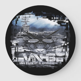 Aircraft carrier D.D.Eisenhower Acrylic Wall Clock