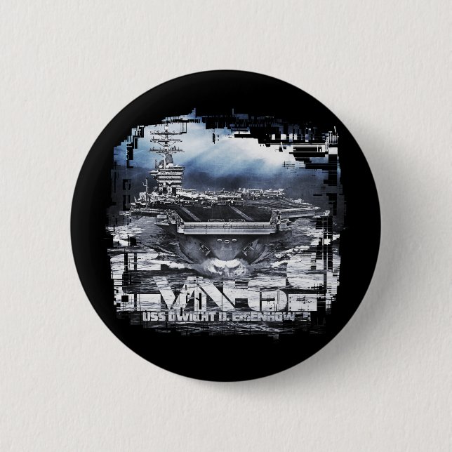 Aircraft carrier Dwight D. Eisenhower Button (Front)