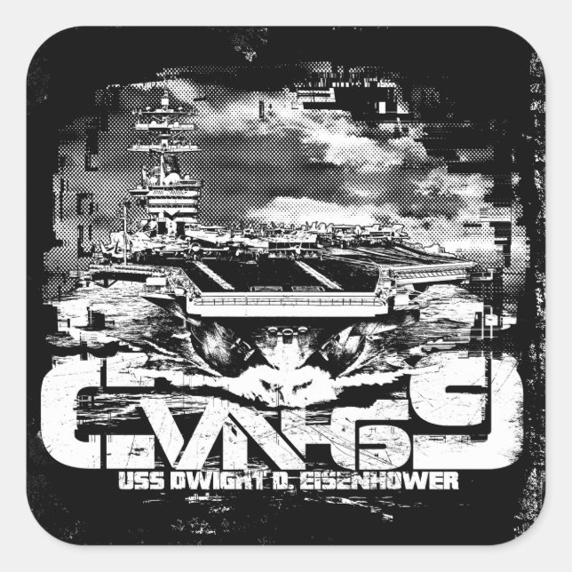 Aircraft carrier Dwight D. Eisenhower Sticker (Front)