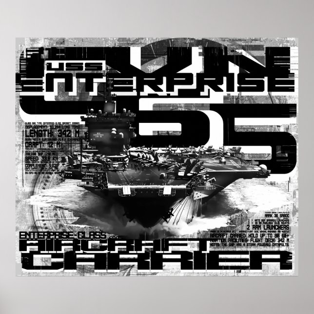 Aircraft carrier Enterprise Poster (Front)