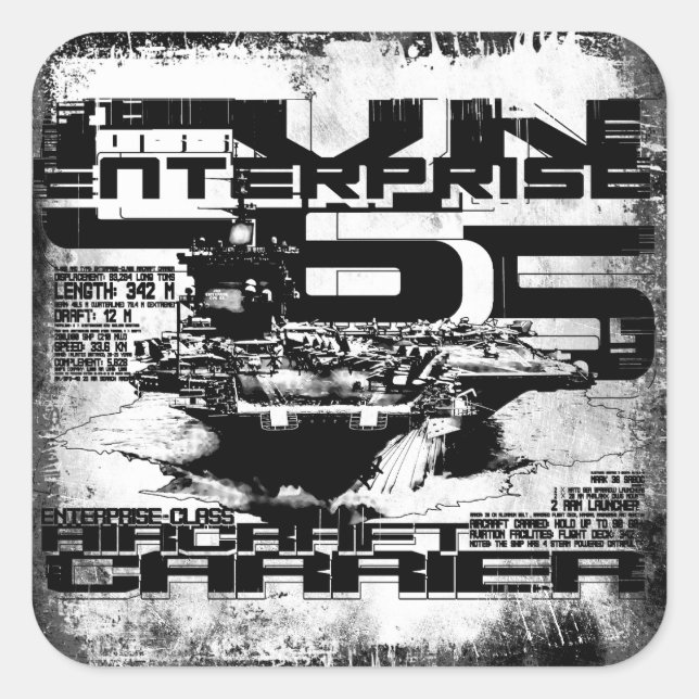 Aircraft carrier Enterprise Sticker (Front)