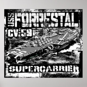 Aircraft carrier Forrestal Poster Poster