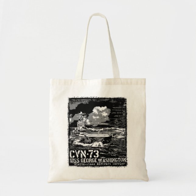 Aircraft carrier George Washington Tote Bag (Front)