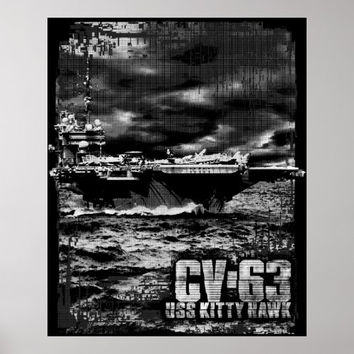 Aircraft carrier Kitty Hawk Poster