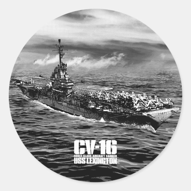 Aircraft carrier Lexington Sticker (Front)