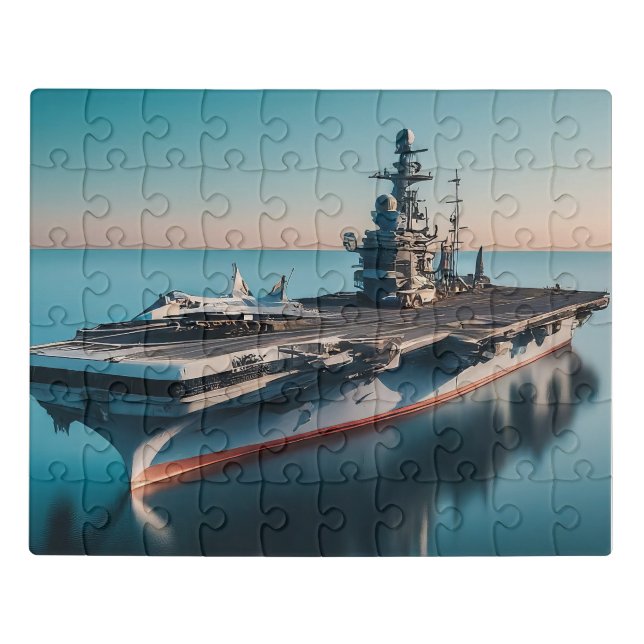 Aircraft Carrier on Patrol Jigsaw Puzzle (Puzzle Horizontal)