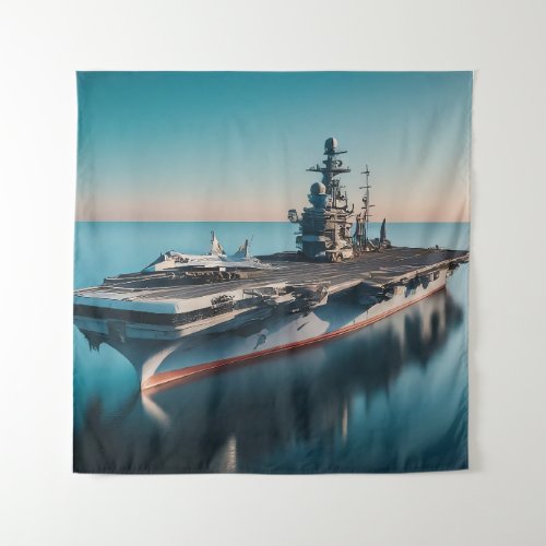 Aircraft Carrier on Patrol Tapestry