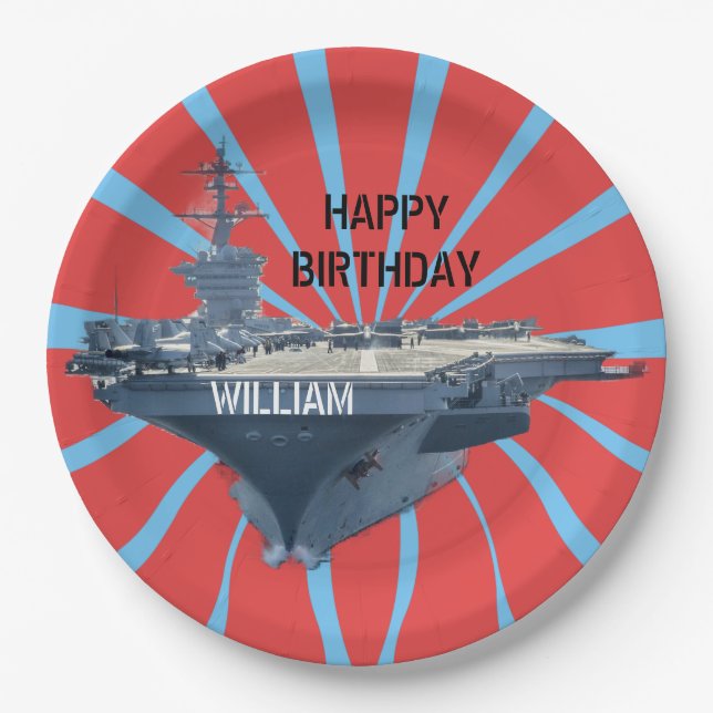 Aircraft Carrier Paper Plates (Front)