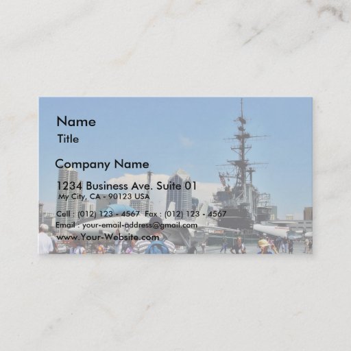 Customizable Aircraft Carrier Ship Business Cards