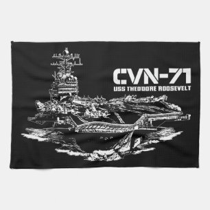 Aircraft carrier Theodore Roosevelt Dawsonsf kitc Kitchen Towel