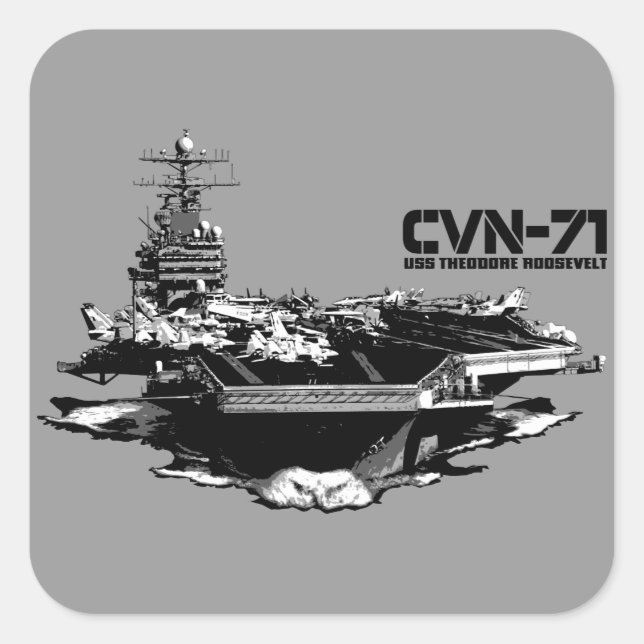 Aircraft carrier Theodore Roosevelt Sticker (Front)