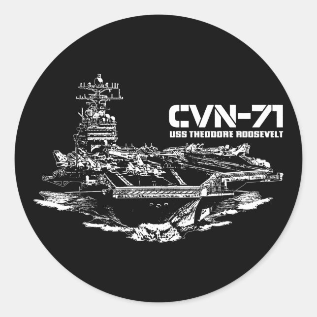 Aircraft carrier Theodore Roosevelt Sticker (Front)