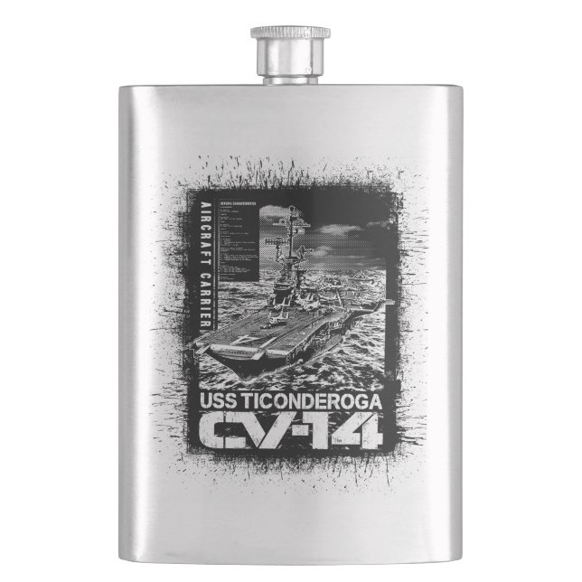 Aircraft carrier Ticonderoga Classic Flask (Front)
