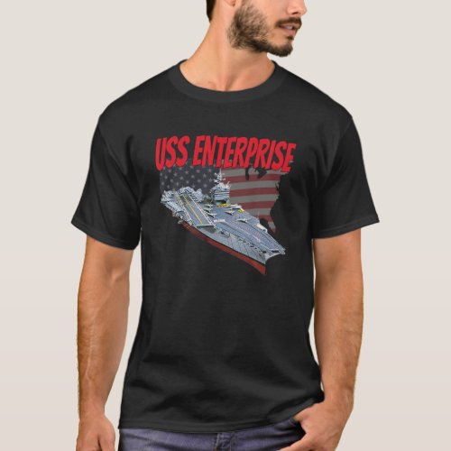 Aircraft Carrier USS Enterprise Veteran Day Grandp T_Shirt