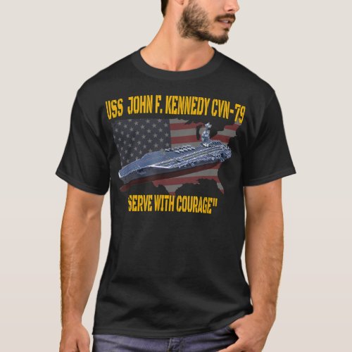 Aircraft Carrier USS John F Kennedy CVN79 Veteran T_Shirt