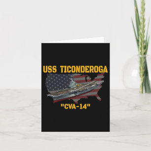 Aircraft Carrier Uss Ticonderoga Cva-14 Veterans D Card