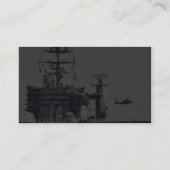 Aircraft Carriers Helicopters Ships Navy Sailors Business Card (Back)