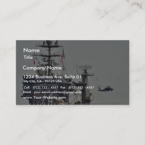 Aircraft Carriers Helicopters Ships Navy Sailors Business Cards