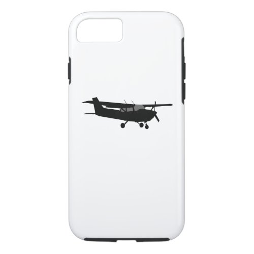 Aircraft Cessna Black Silhouette Flying Decor iPhone 87 Case