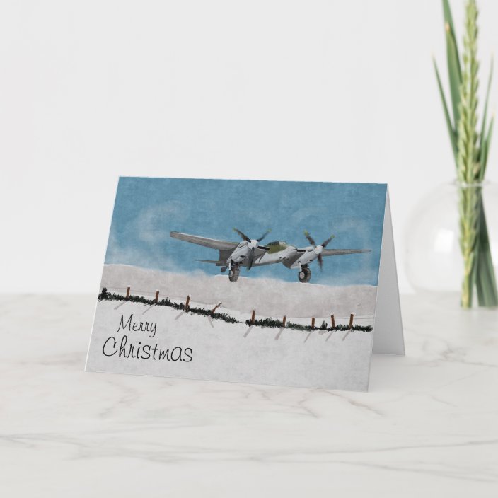 Aircraft Christmas Card | Zazzle