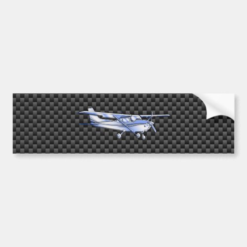 Aircraft Chrome Like Cessna Black Carbon Fiber Bumper Sticker