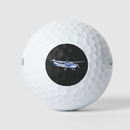 Aircraft Chrome Like Cessna Black Carbon Fiber Golf Balls