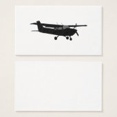 Aircraft Classic Cessna Black Silhouette Flying (Front & Back)