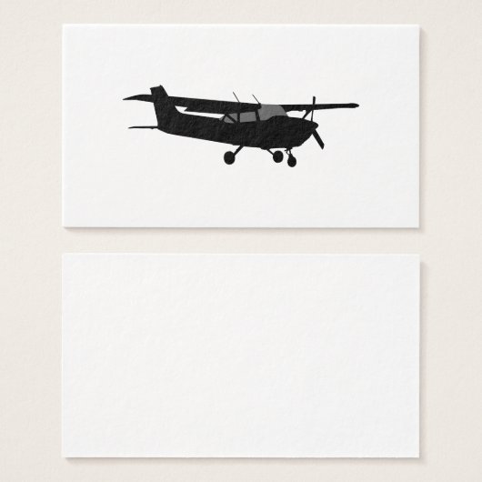 Aircraft Classic Cessna Black Silhouette Flying (Front & Back)