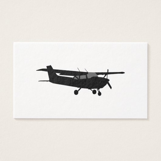 Aircraft Classic Cessna Black Silhouette Flying (Front)