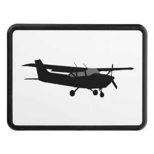 Aircraft Classic Cessna Black Silhouette Flying Hitch Cover